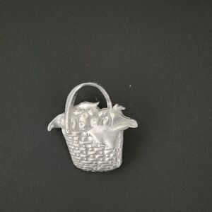Silver Basket Brooch